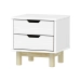 Noční stolek 2 zásuvky BONITO 2 bílý lak