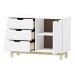 Komoda 1 dveře + 3 zásuvky BONITO 2 bílý lak