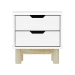 Noční stolek 2 zásuvky BONITO 2 bílý lak