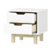 Noční stolek 2 zásuvky BONITO 2 bílý lak
