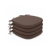 Sada podsedáků KOMFORT 36x37 tmavě hnědá