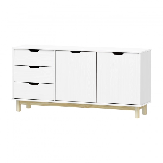 Komoda 2 dveře + 3 zásuvky BONITO 2 bílý lak