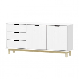 Komoda 2 dveře + 3 zásuvky BONITO 2 bílý lak