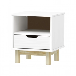 Noční stolek 1 zásuvka BONITO 2 bílý lak