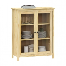 Vitrína 2 dveře TORINO kovové úchytky