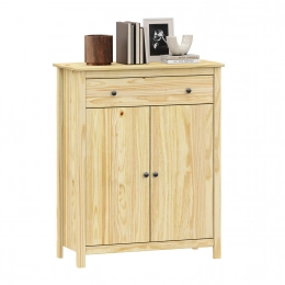 Komoda 2 dveře + zásuvka TORINO kovové úchytky