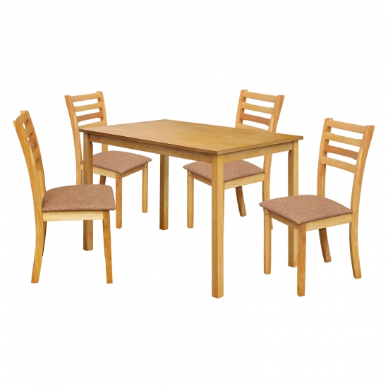 Stůl + 4 židle BARCELONA lak javor